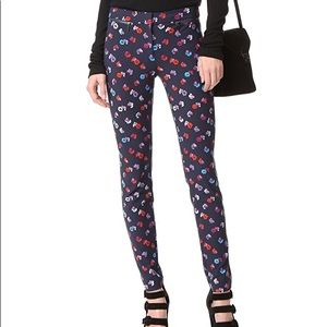 Rebecca Taylor Sakura Floral Pant Navy NWT